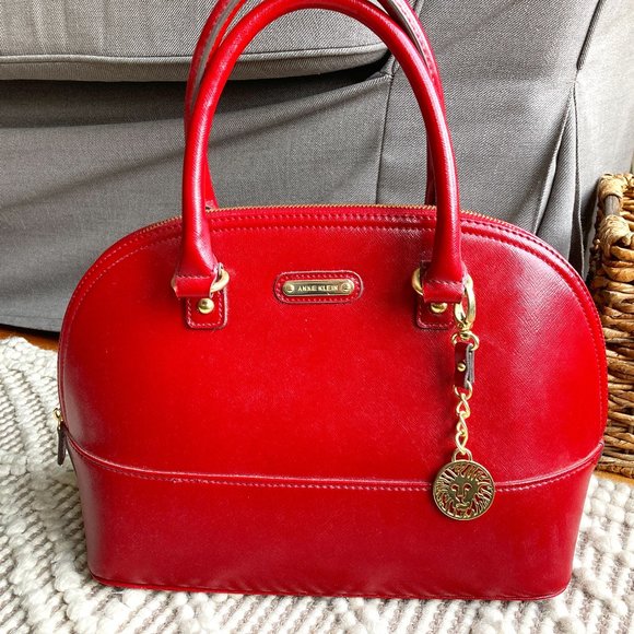 Anne Klein Red Handbag - Picture 1 of 3